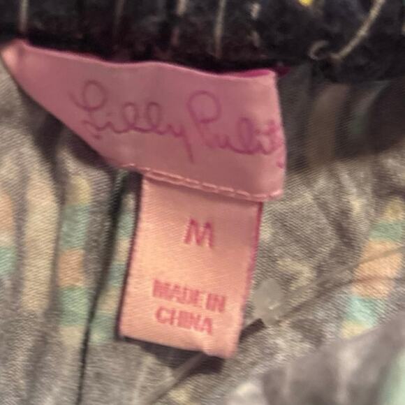 Lilly Pulitzer Navy Oh Buoy Strapless Ruffle Jersey Stretch Dress! Medium - Picture 4 of 5